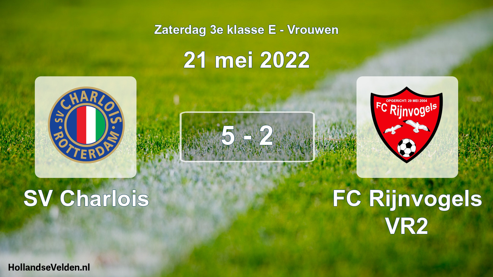 Total number of matches played: SV Charlois - FC Rijnvogels VR2 5 - 2 (21 May 2022)