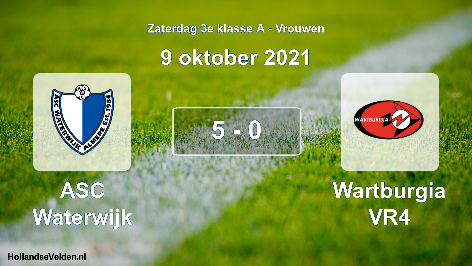 Total number of matches played: ASC Waterwijk - Wartburgia VR4 5 - 0 (9 October 2021)