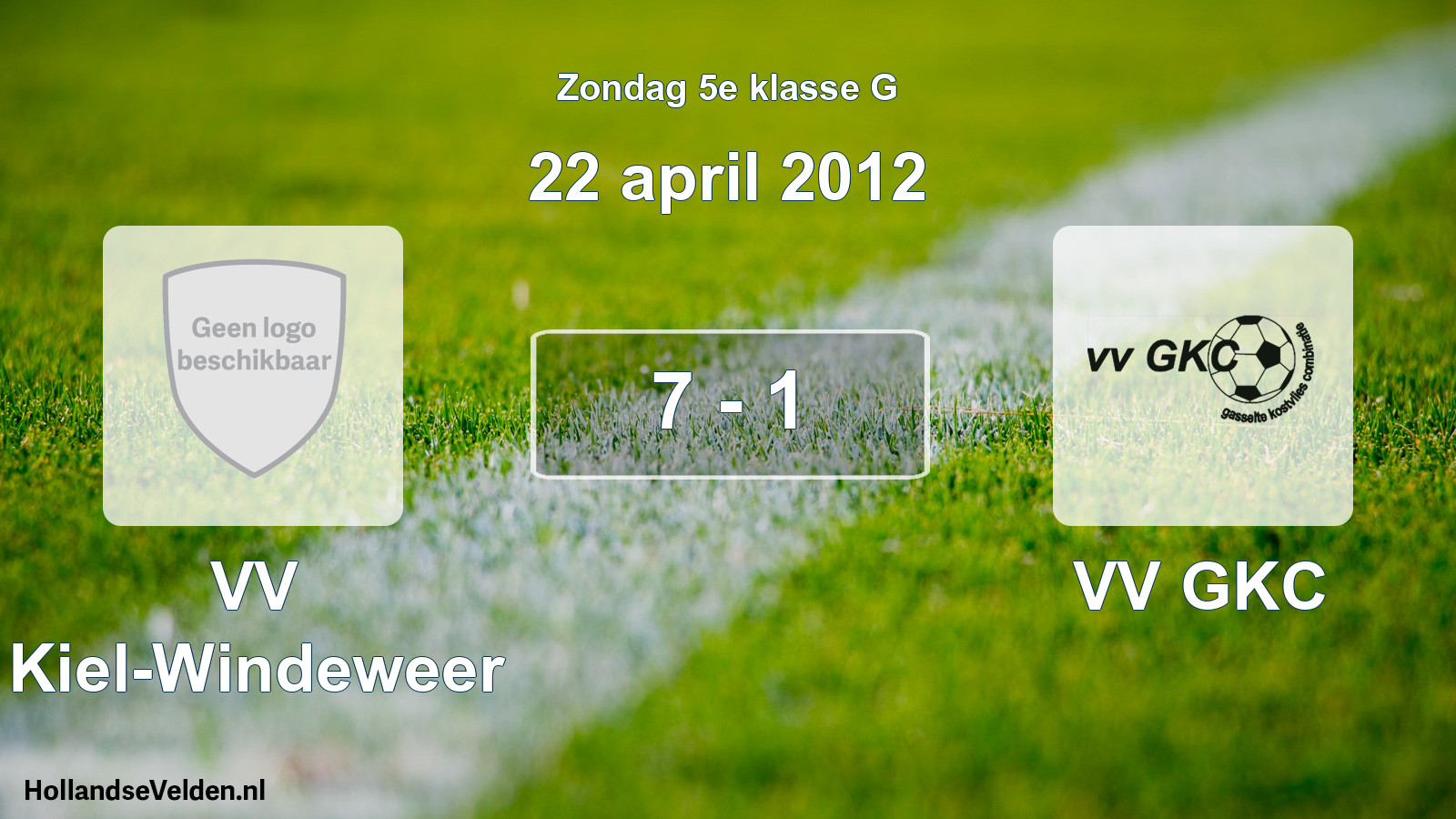 Total number of matches played: VV Kiel-Windeweer - VV GKC 7 - 1 (22 April 2012)