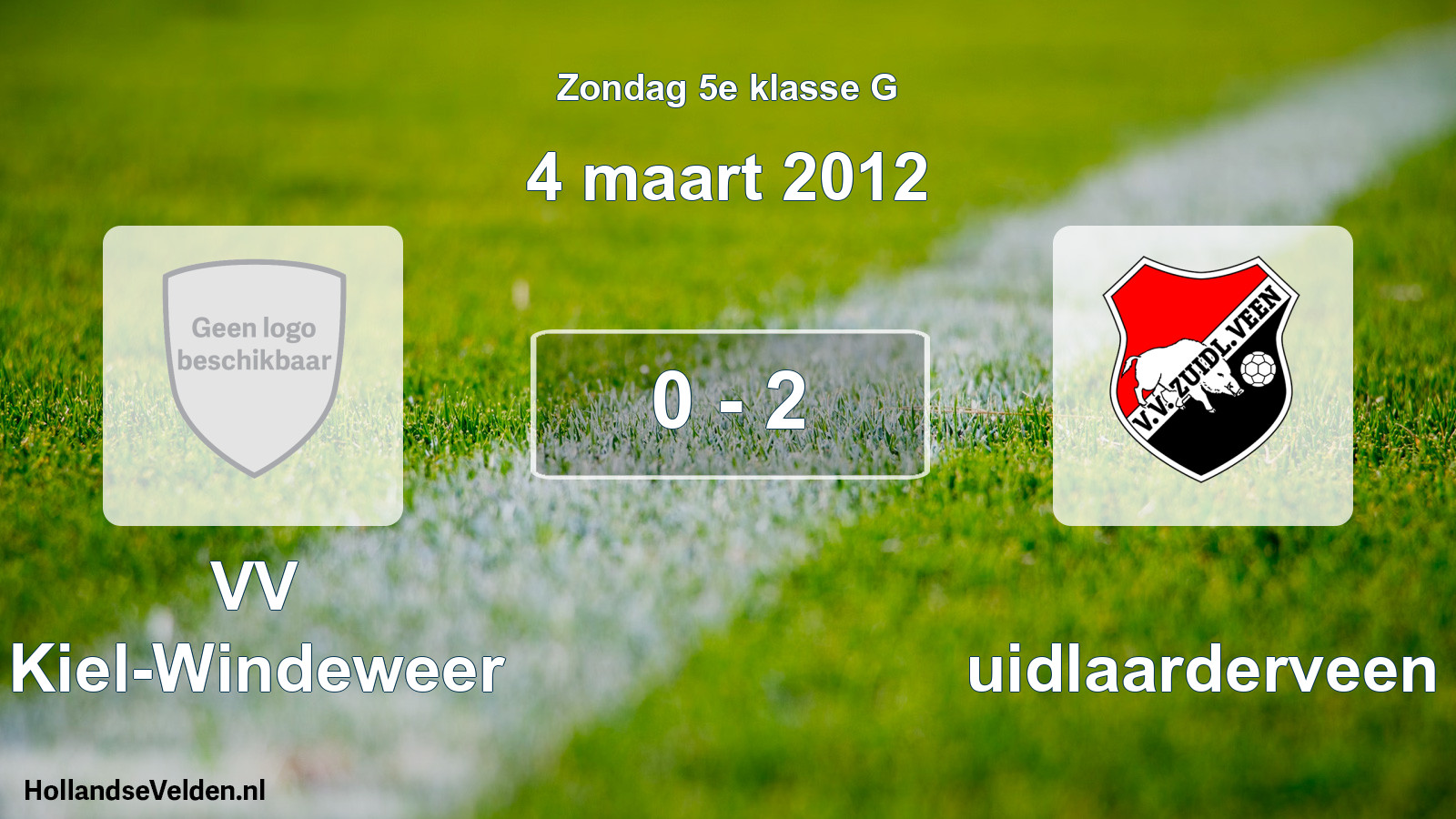 Total number of matches played: VV Kiel-Windeweer - Zuidlaarderveen 0 - 2 (4 March 2012)