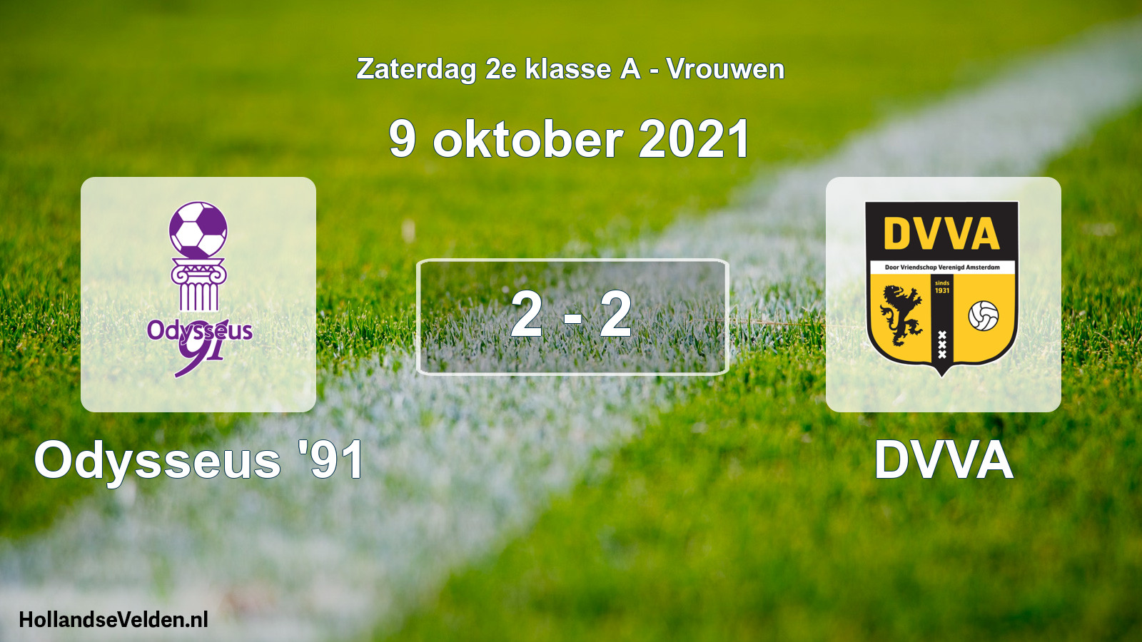 Total number of matches played: Odysseus '91 - DVVA 2 - 2 (9 October 2021)