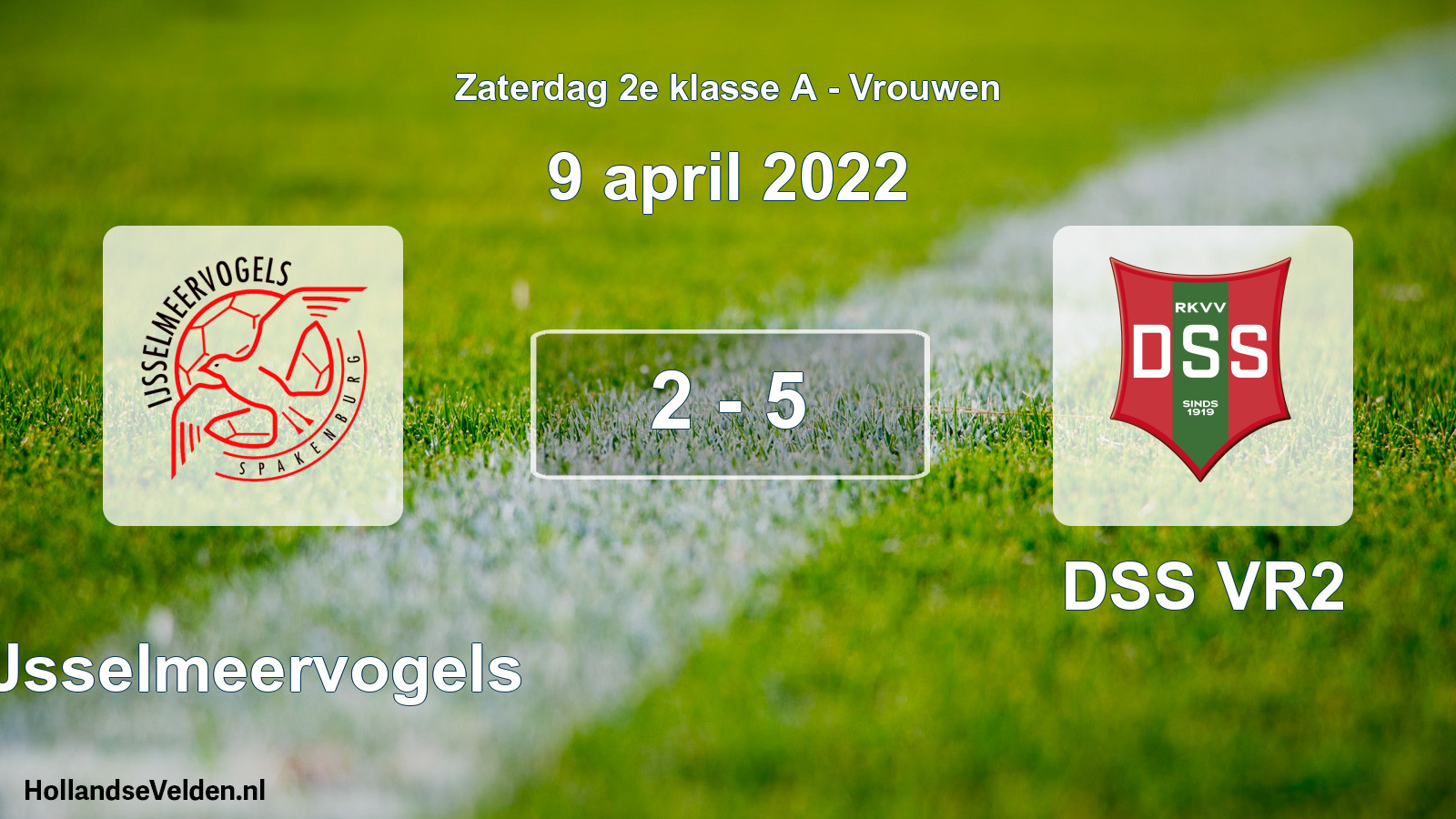 Total number of matches played: IJsselmeervogels - DSS VR2 2 - 5 (9 April 2022)