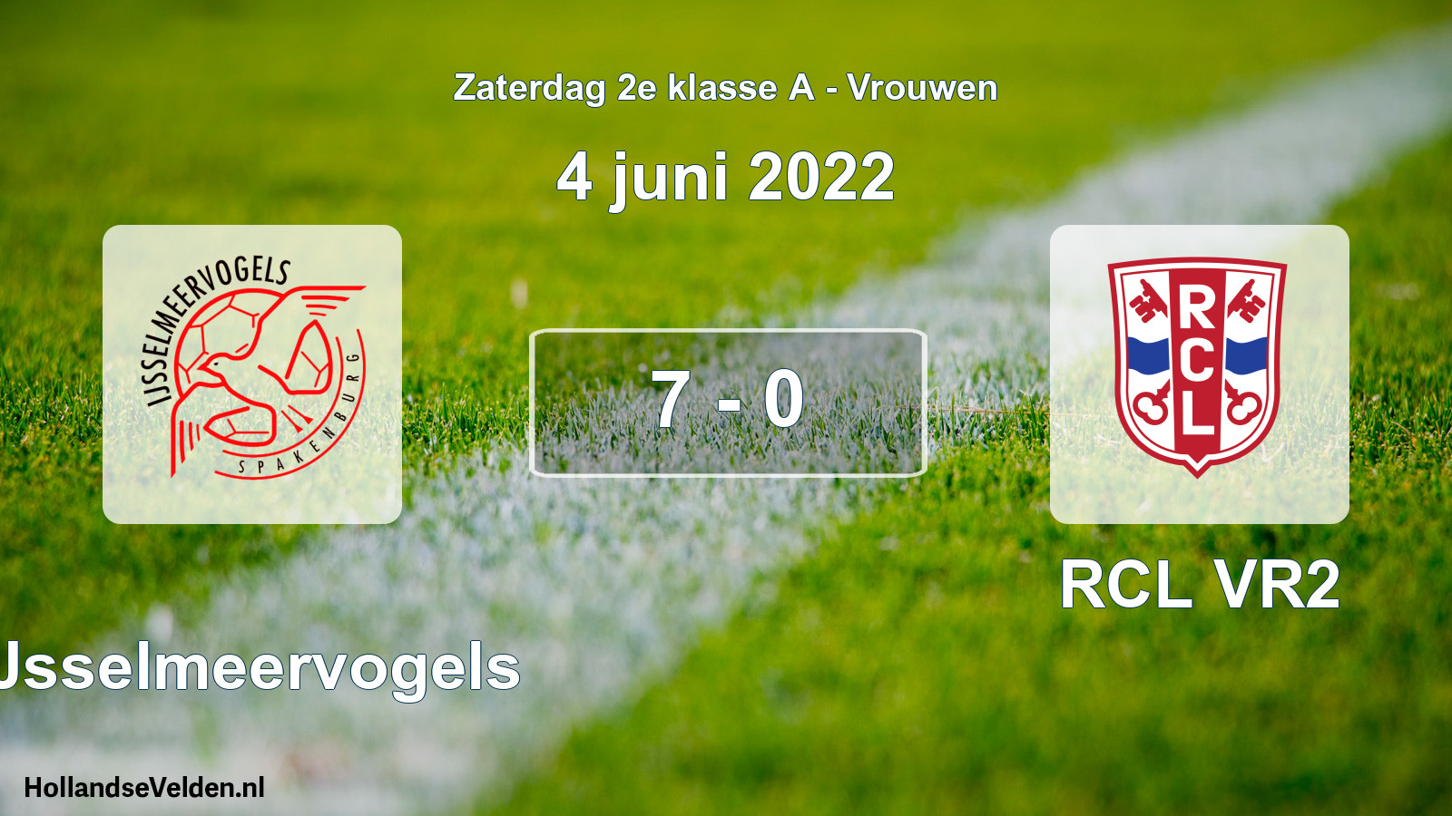 Total number of matches played: IJsselmeervogels - RCL VR2 7 - 0 (4 June 2022)