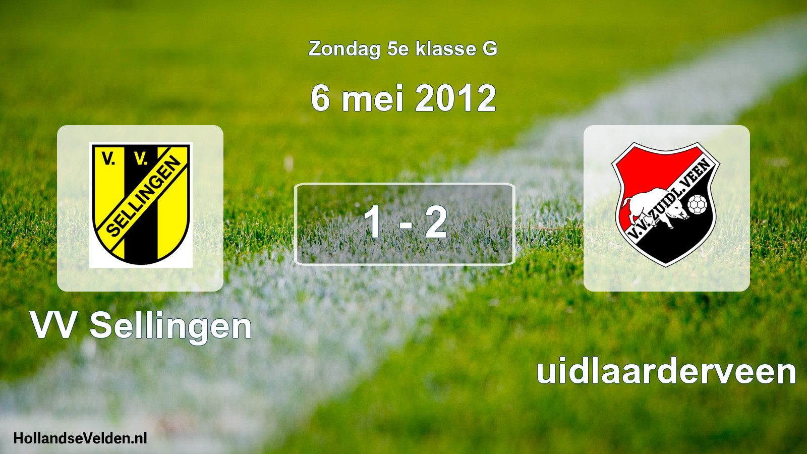 Total number of matches played: VV Sellingen - Zuidlaarderveen 1 - 2 (6 May 2012)