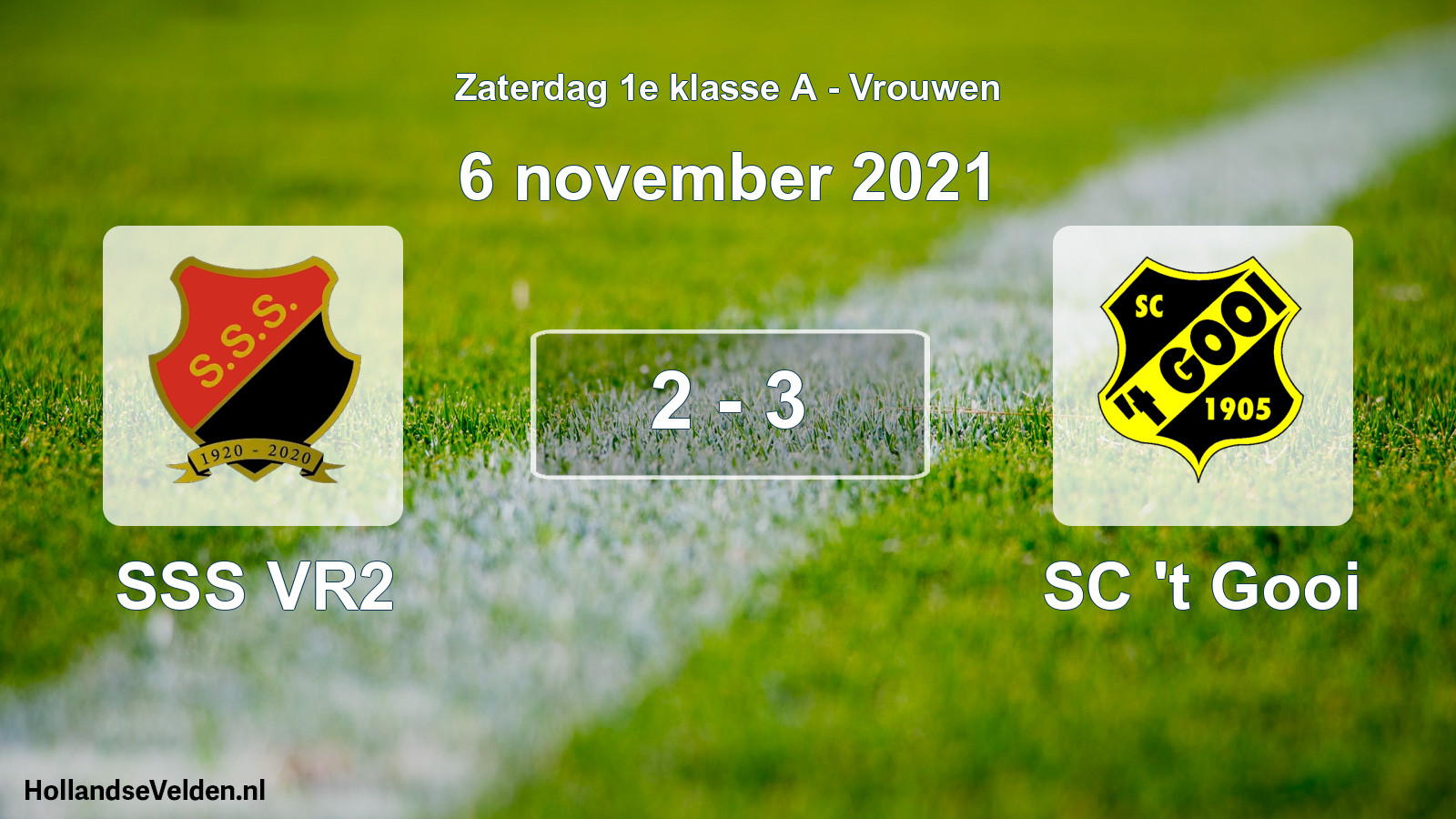 Total number of matches played: SSS VR2 - SC 't Gooi 2 - 3 (6 November 2021)