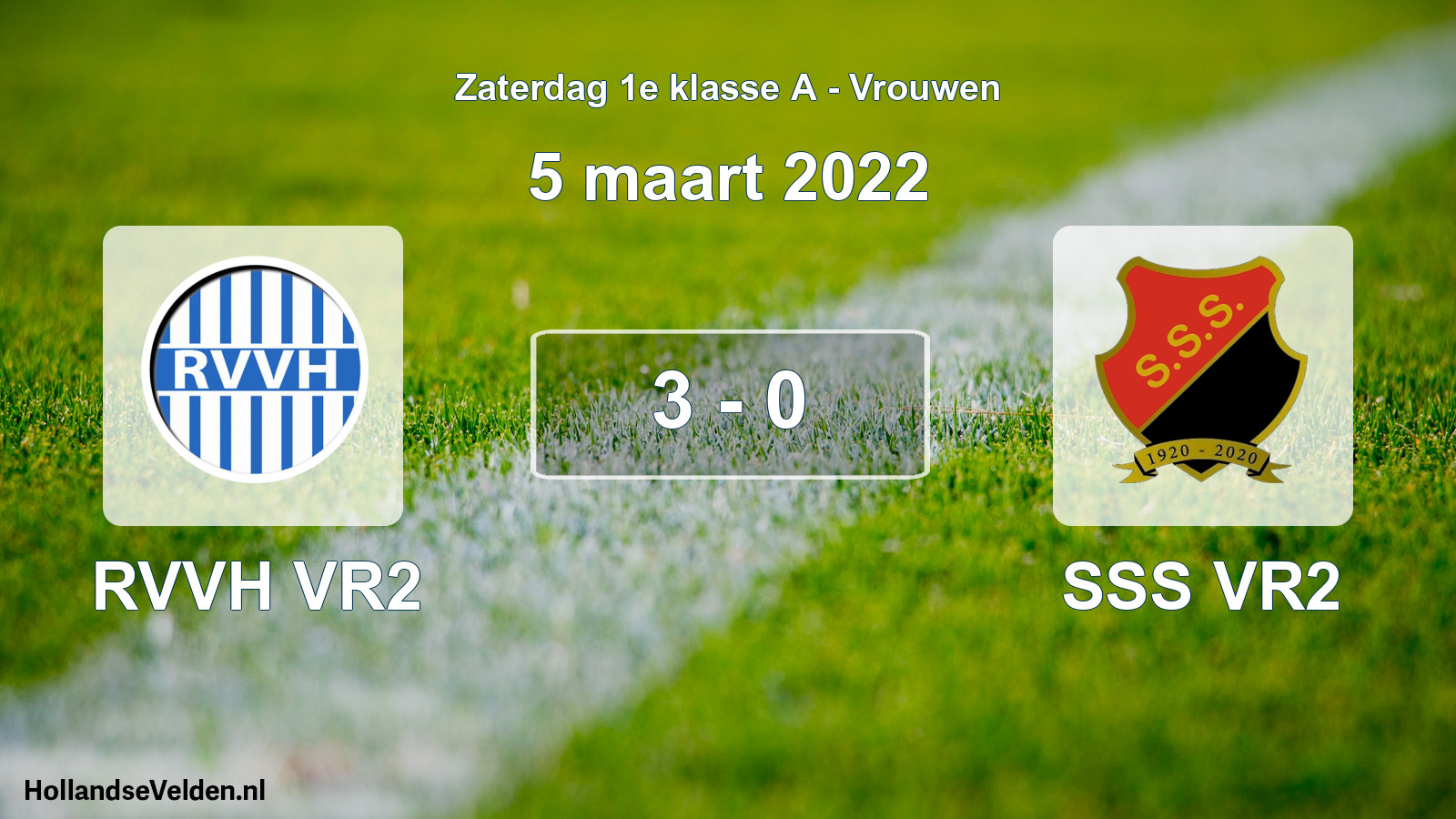 Total number of matches played: RVVH VR2 - SSS VR2 3 - 0 (5 March 2022)