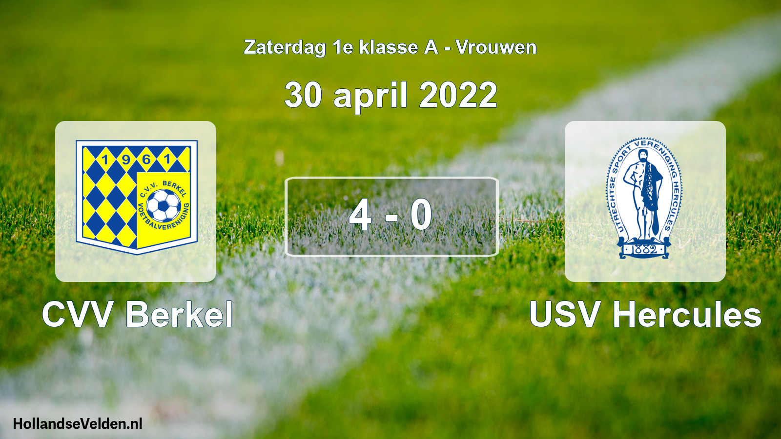 Total number of matches played: CVV Berkel - USV Hercules 4 - 0 (30 April 2022)