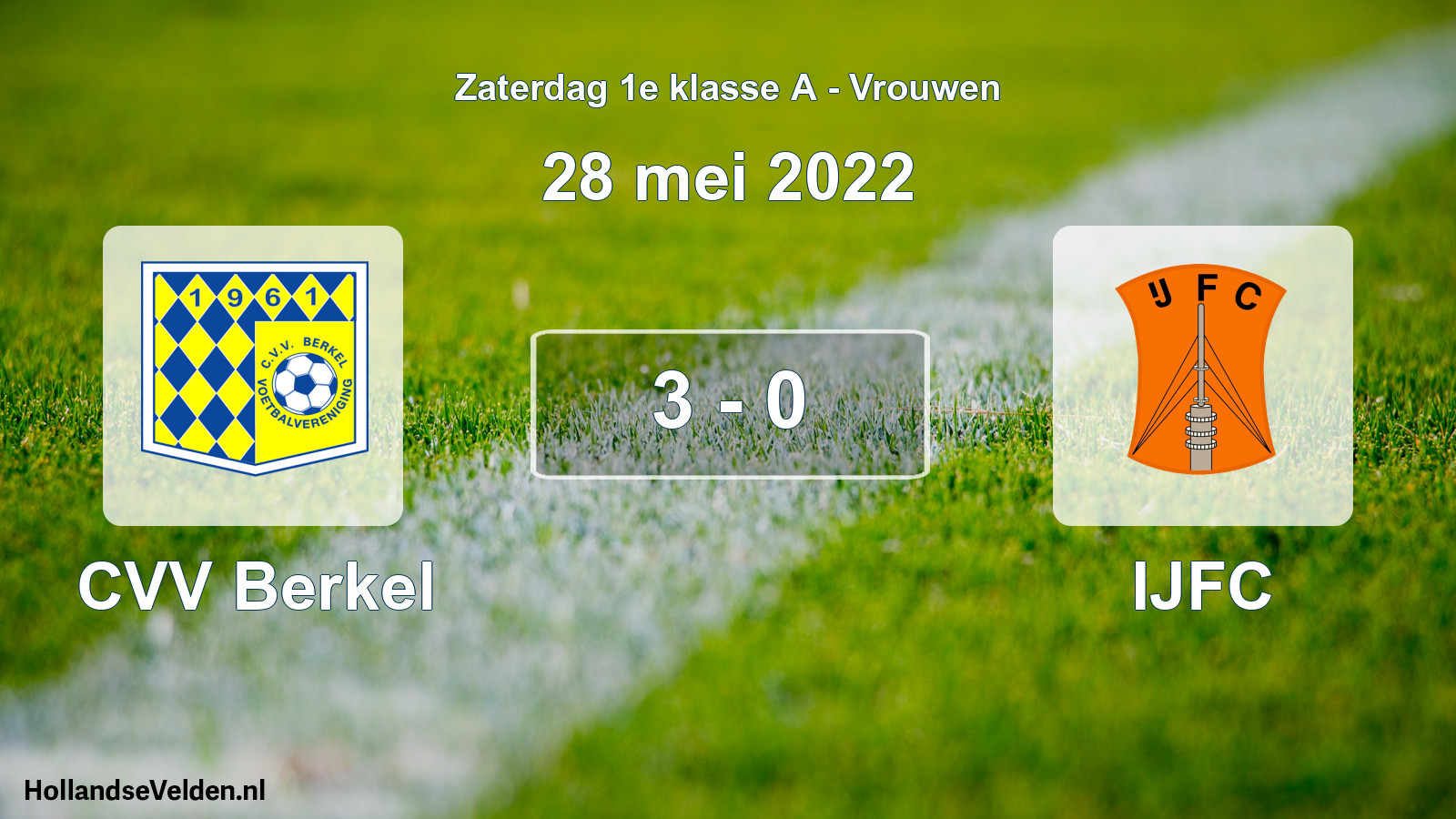 Total number of matches played: CVV Berkel - IJFC 3 - 0 (28 May 2022)
