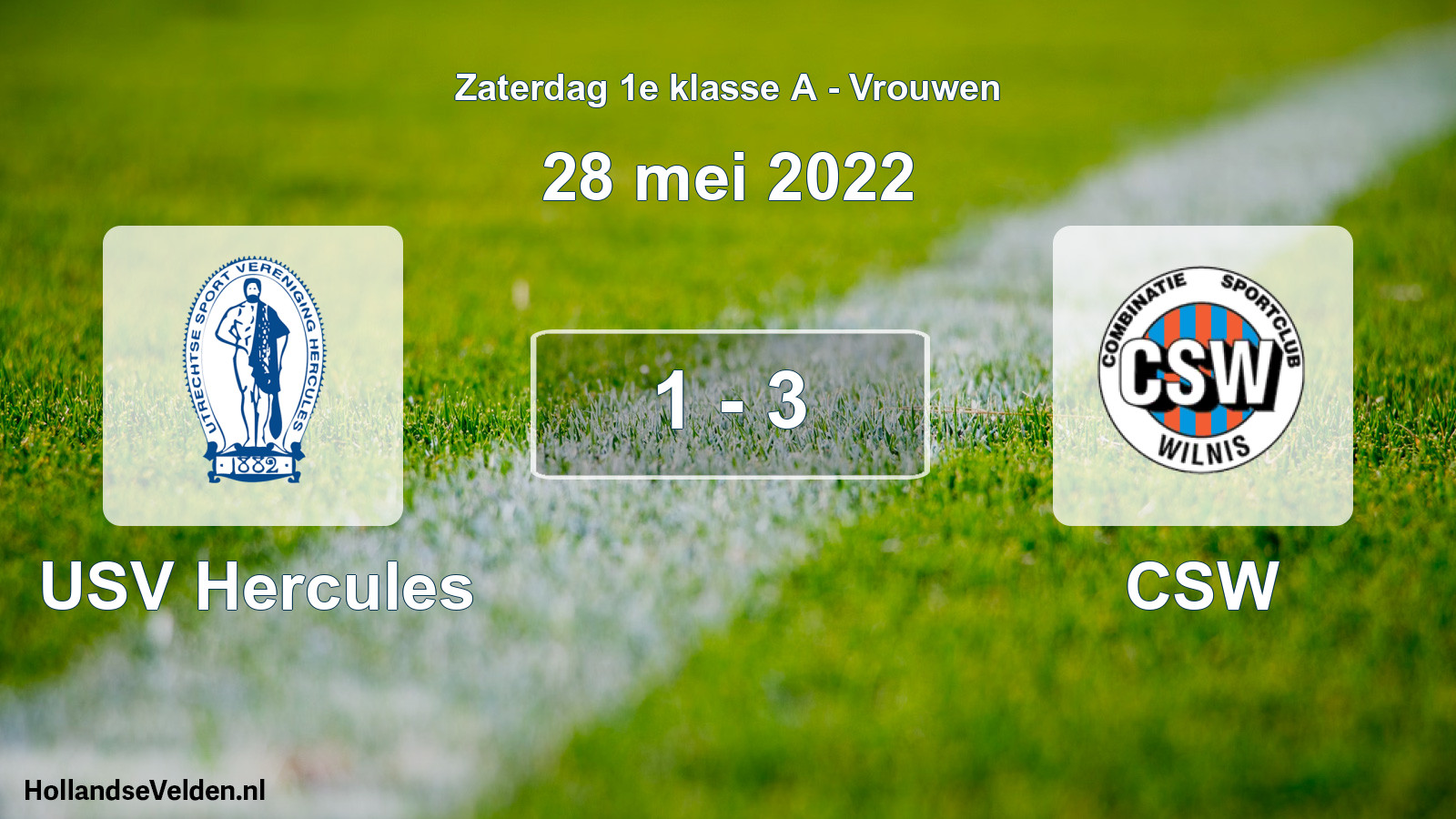 Total number of matches played: USV Hercules - CSW 1 - 3 (28 May 2022)