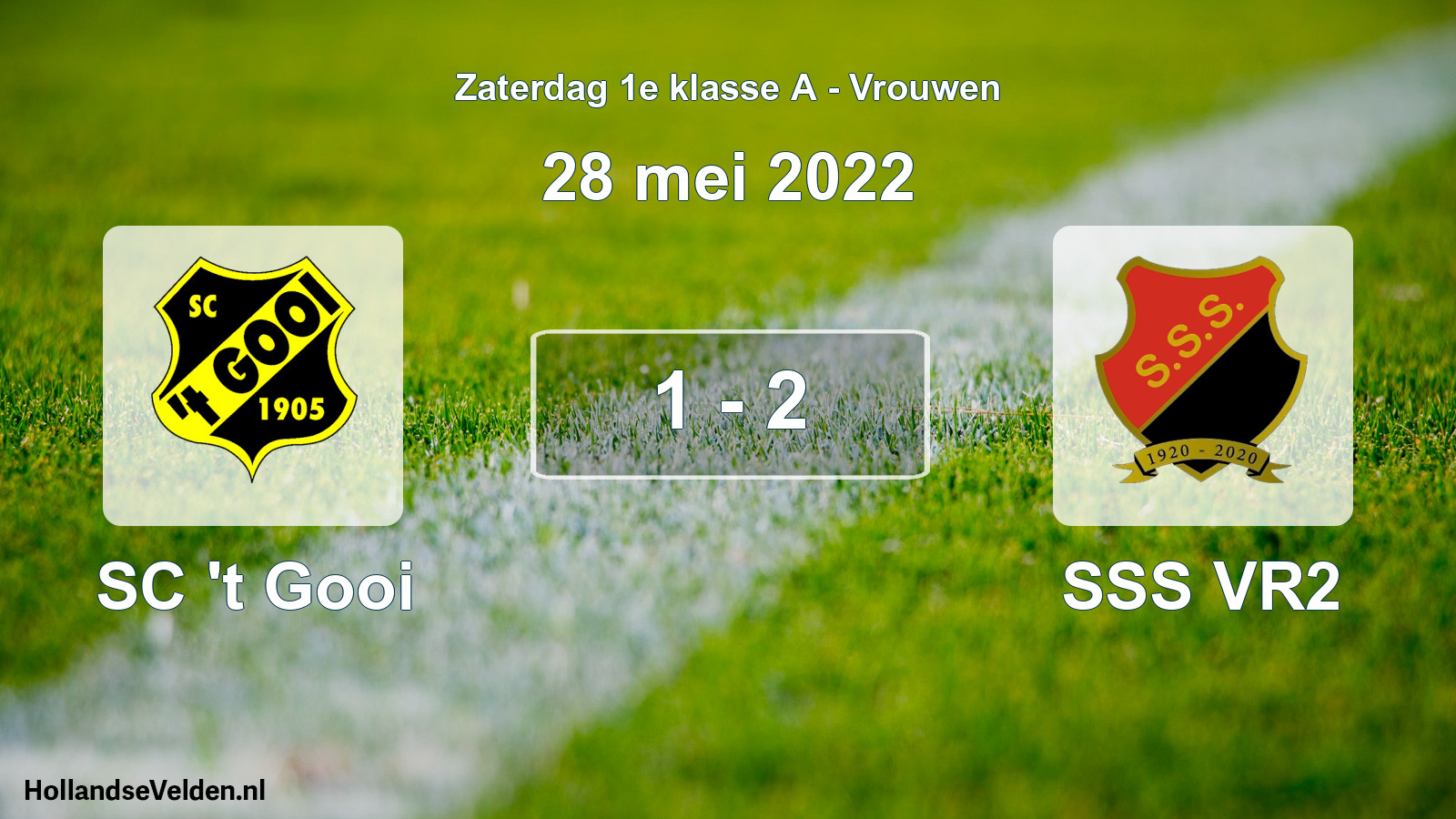 Total number of matches played: SC 't Gooi - SSS VR2 1 - 2 (28 May 2022)
