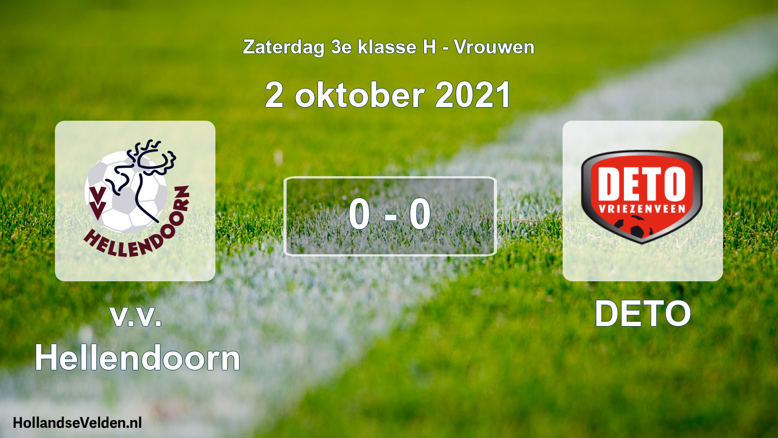 Total number of matches played: v.v. Hellendoorn - DETO 0 - 0 (2 October 2021)