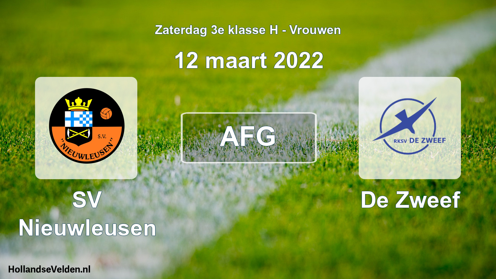 Scheduled Match: SV Nieuwleusen - De Zweef (12 March 2022)