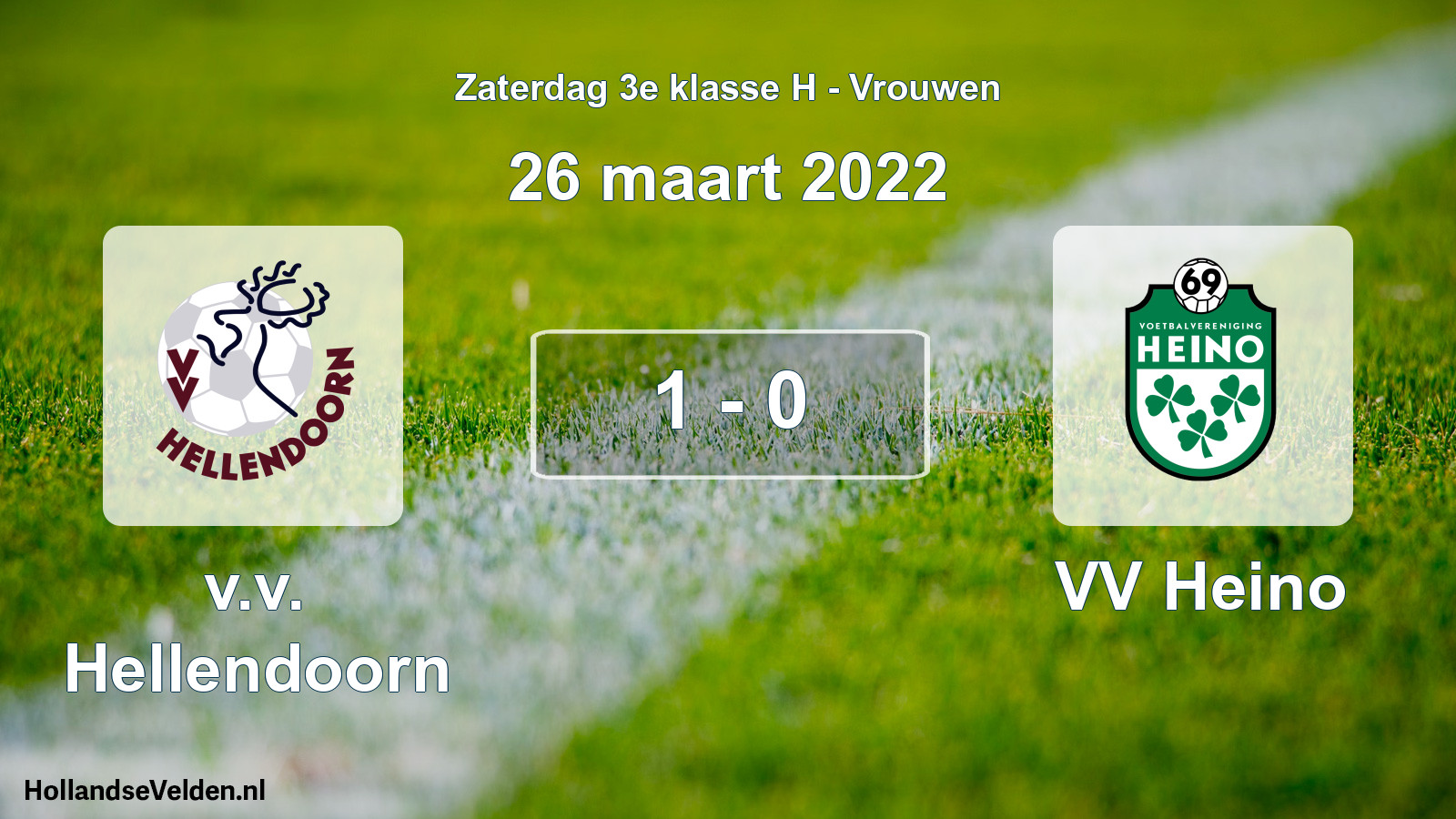 Total number of matches played: v.v. Hellendoorn - VV Heino 1 - 0 (26 March 2022)