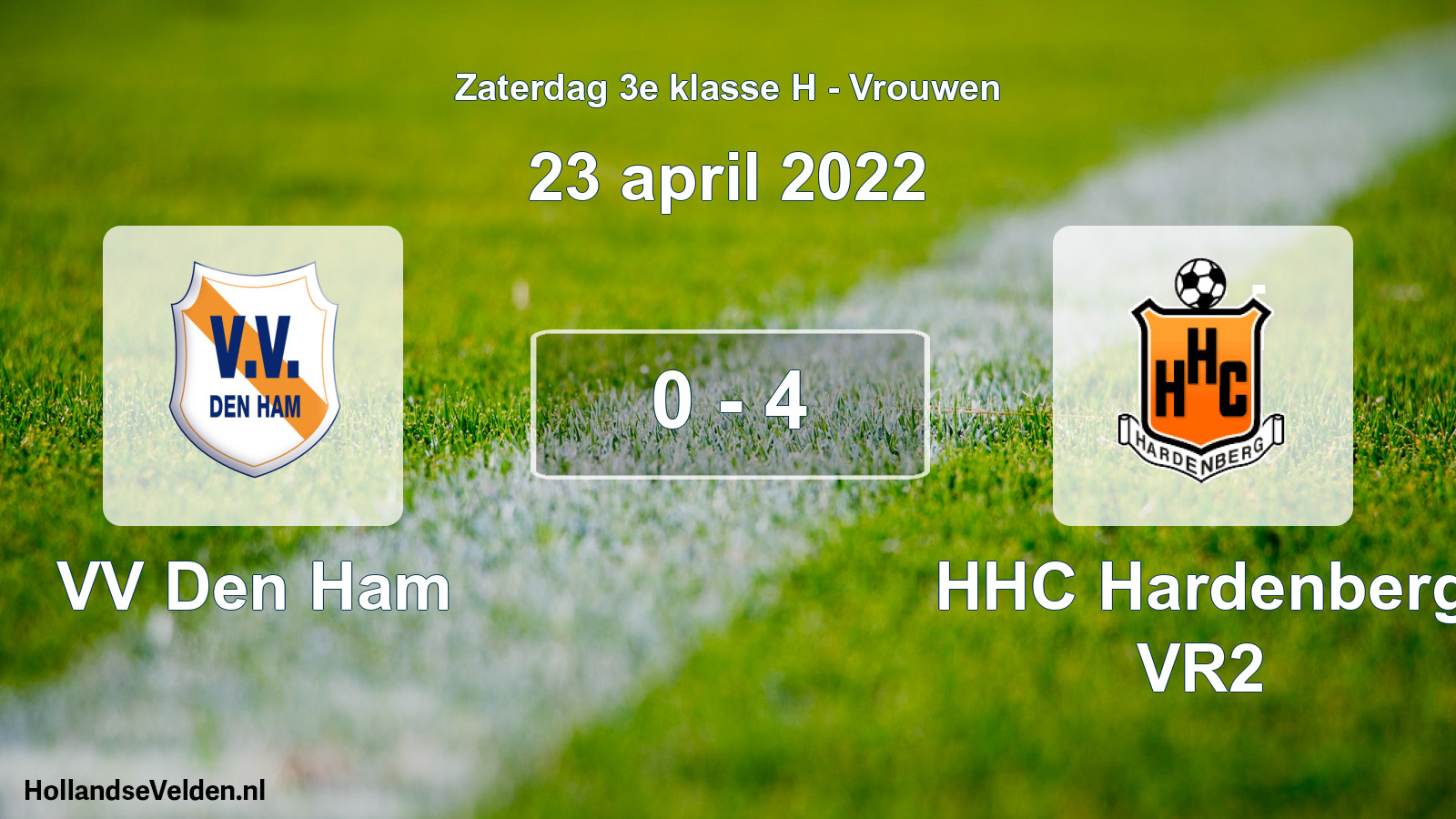 Total number of matches played: VV Den Ham - HHC Hardenberg VR2 0 - 4 (23 April 2022)