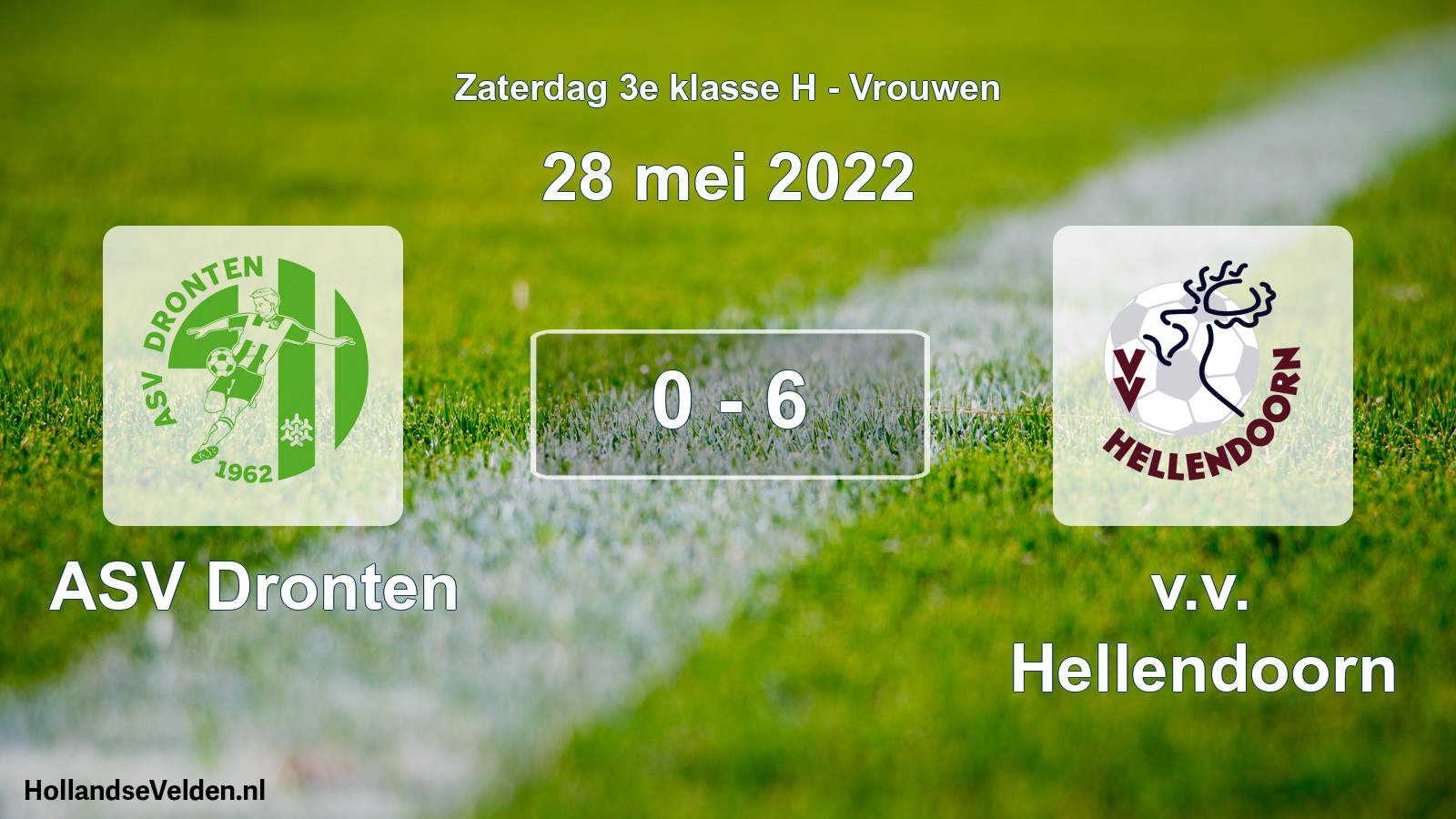 Total number of matches played: ASV Dronten - v.v. Hellendoorn 0 - 6 (28 May 2022)