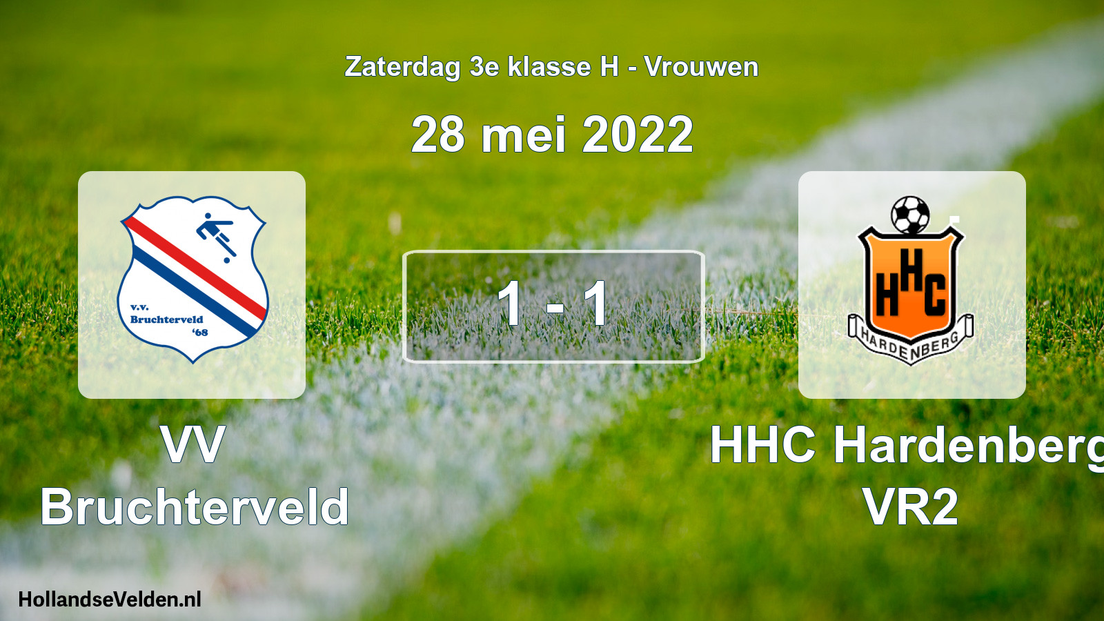 Total number of matches played: VV Bruchterveld - HHC Hardenberg VR2 1 - 1 (28 May 2022)