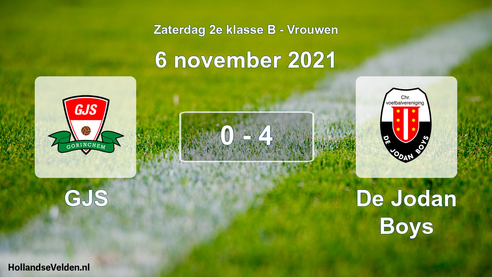Total number of matches played: GJS - De Jodan Boys 0 - 4 (6 November 2021)
