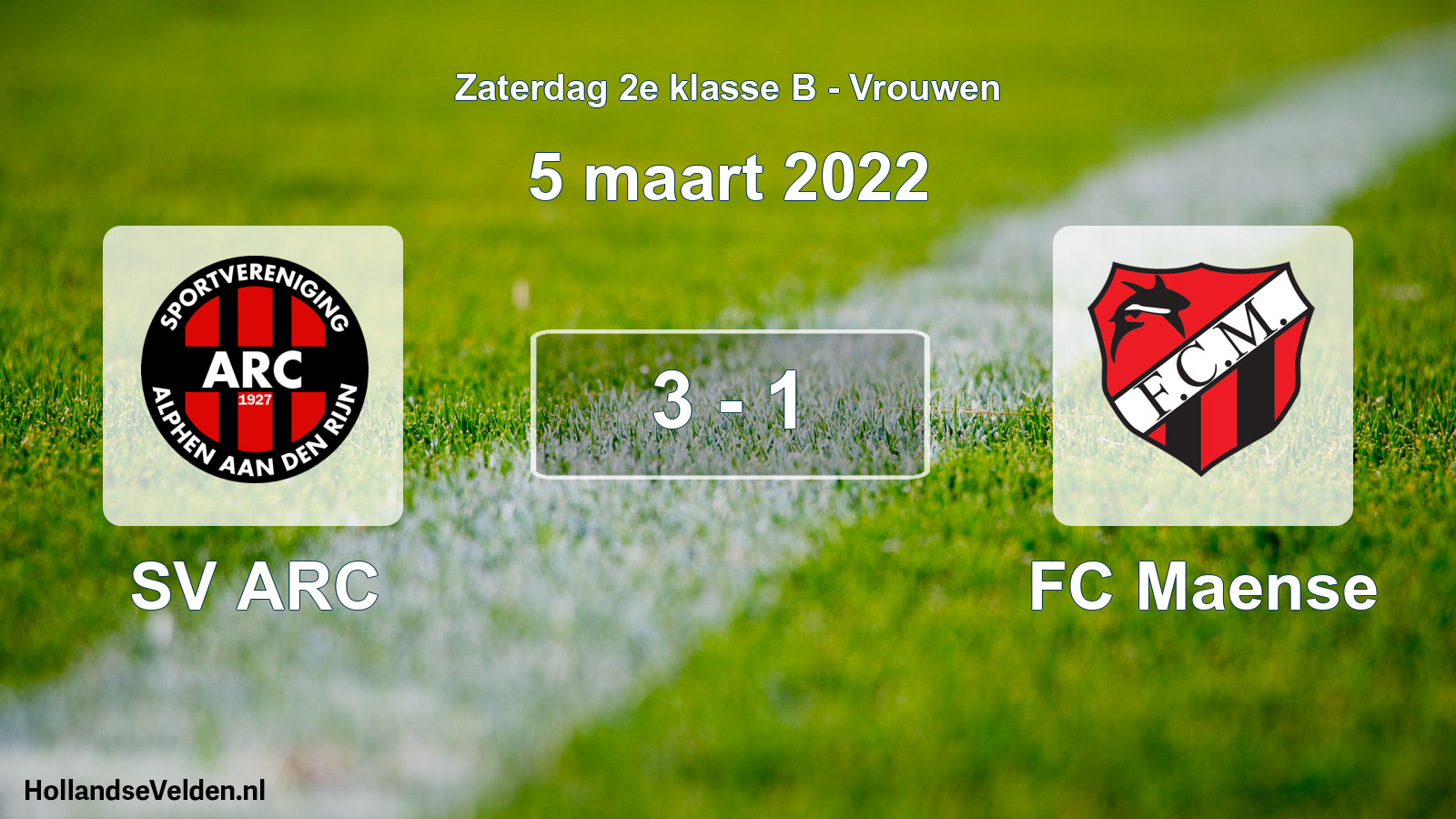 Total number of matches played: SV ARC - FC Maense 3 - 1 (5 March 2022)