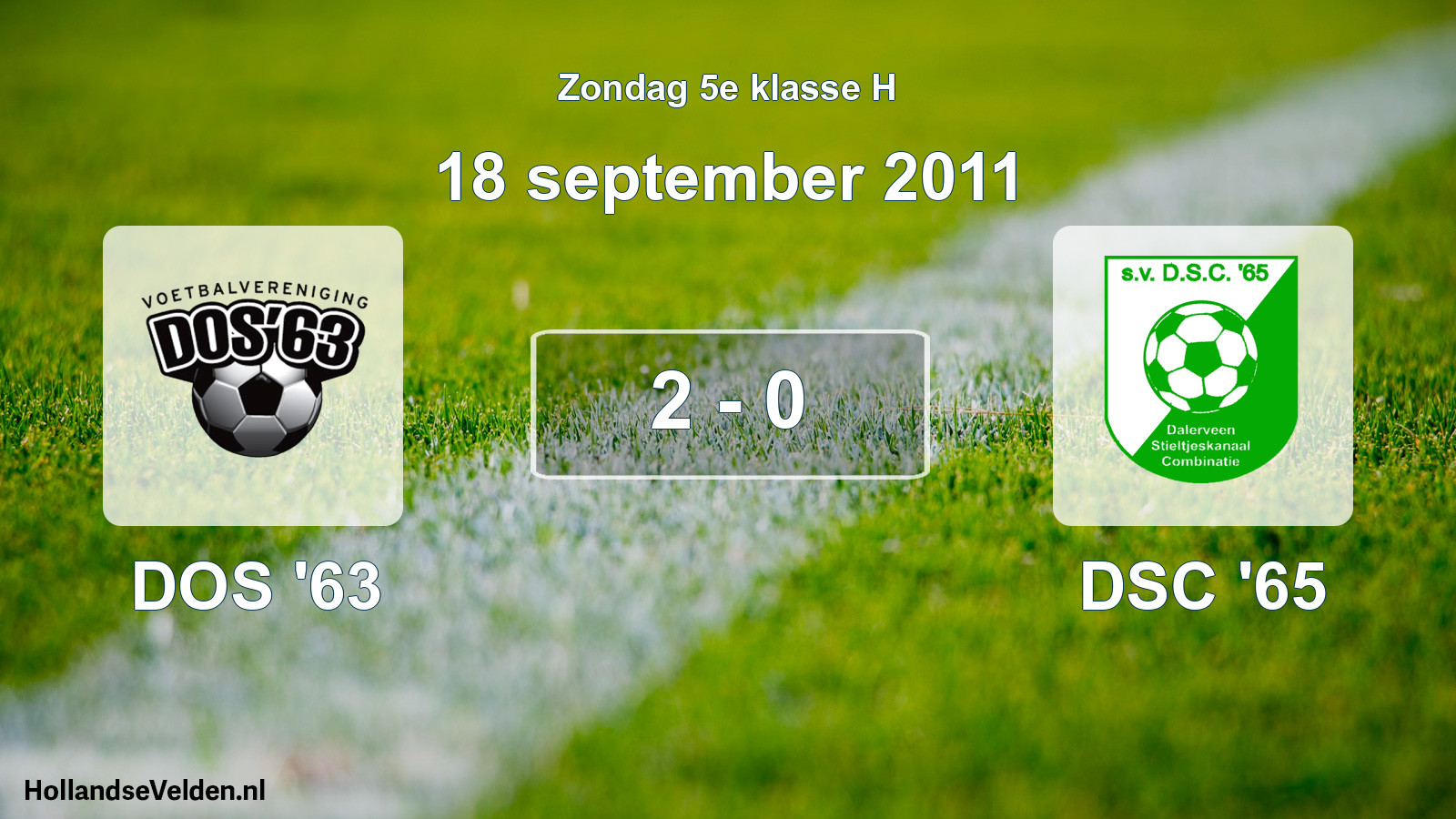 Total number of matches played: DOS '63 - DSC '65 2 - 0 (18 September 2011)