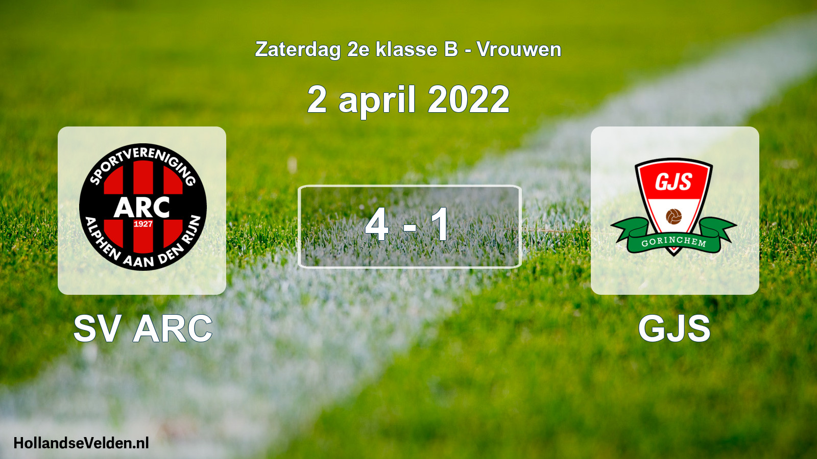 Total number of matches played: SV ARC - GJS 4 - 1 (2 April 2022)