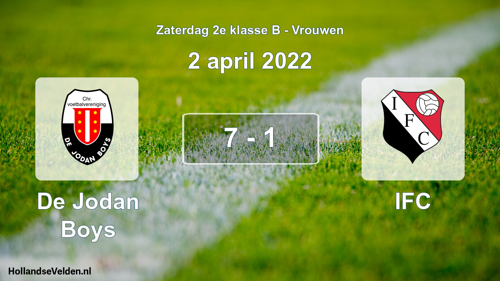 Total number of matches played: De Jodan Boys - IFC 7 - 1 (2 April 2022)
