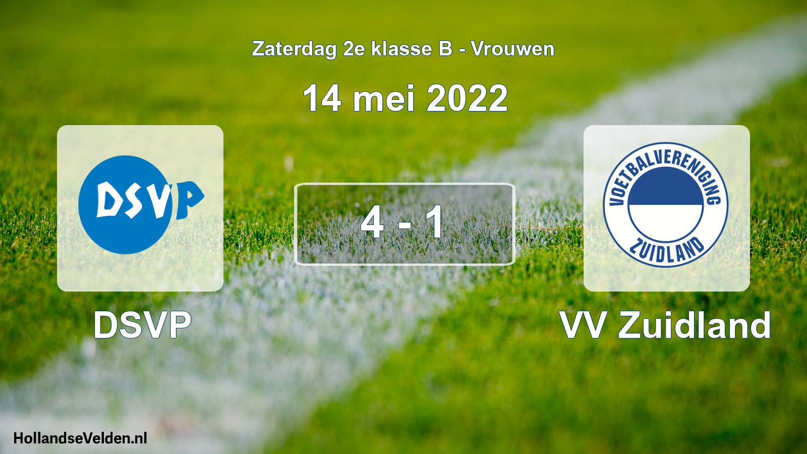 Total number of matches played: DSVP - VV Zuidland 4 - 1 (14 May 2022)