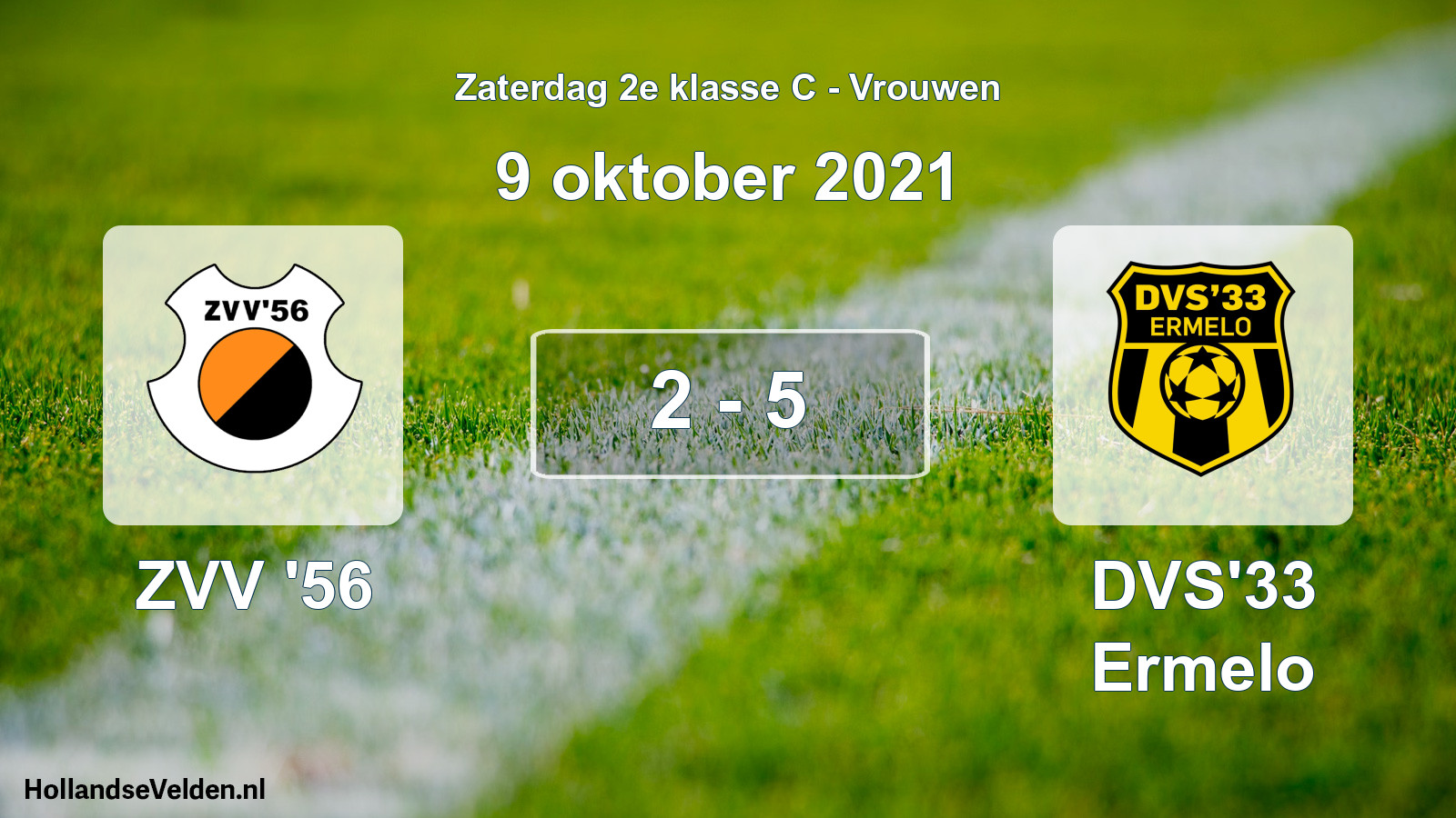 Total number of matches played: ZVV '56 - DVS'33 Ermelo 2 - 5 (9 October 2021)