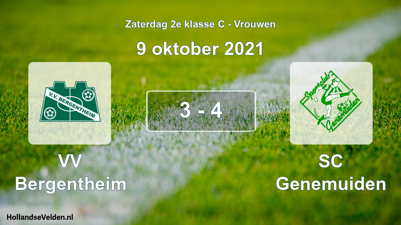 Total number of matches played: VV Bergentheim - SC Genemuiden 3 - 4 (9 October 2021)