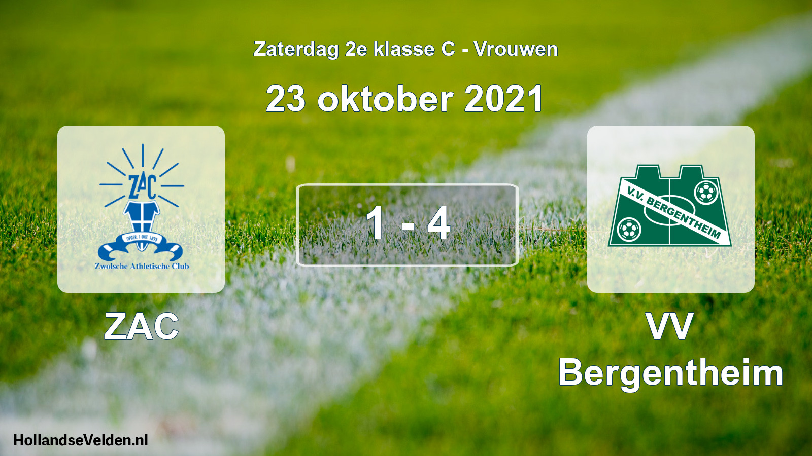 Total number of matches played: ZAC - VV Bergentheim 1 - 4 (23 October 2021)