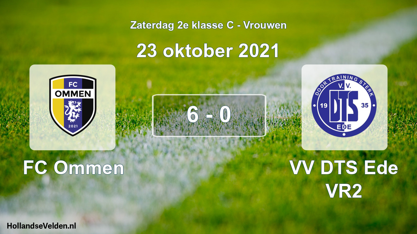 Total number of matches played: FC Ommen - VV DTS Ede VR2 6 - 0 (23 October 2021)