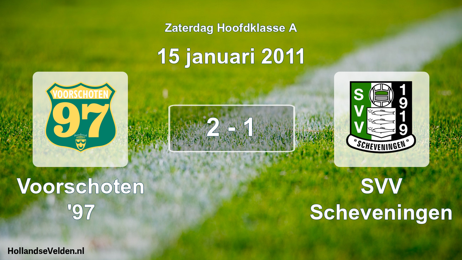 Total number of matches played: Voorschoten '97 - SVV Scheveningen 2 - 1 (15 January 2011)