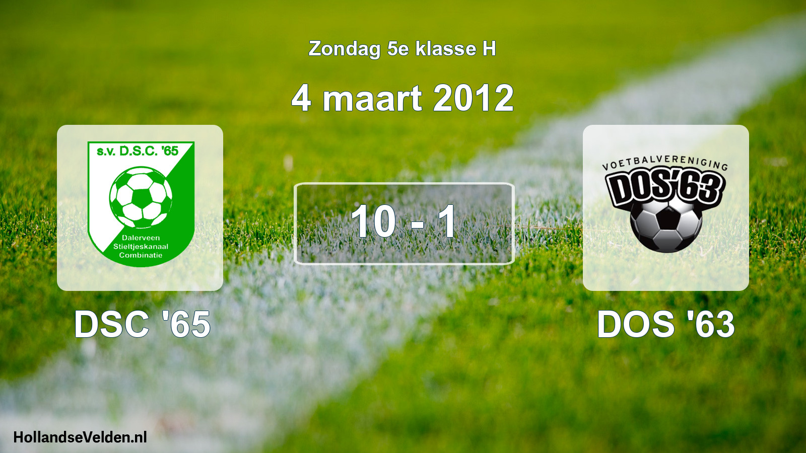 Total number of matches played: DSC '65 - DOS '63 10 - 1 (4 March 2012)