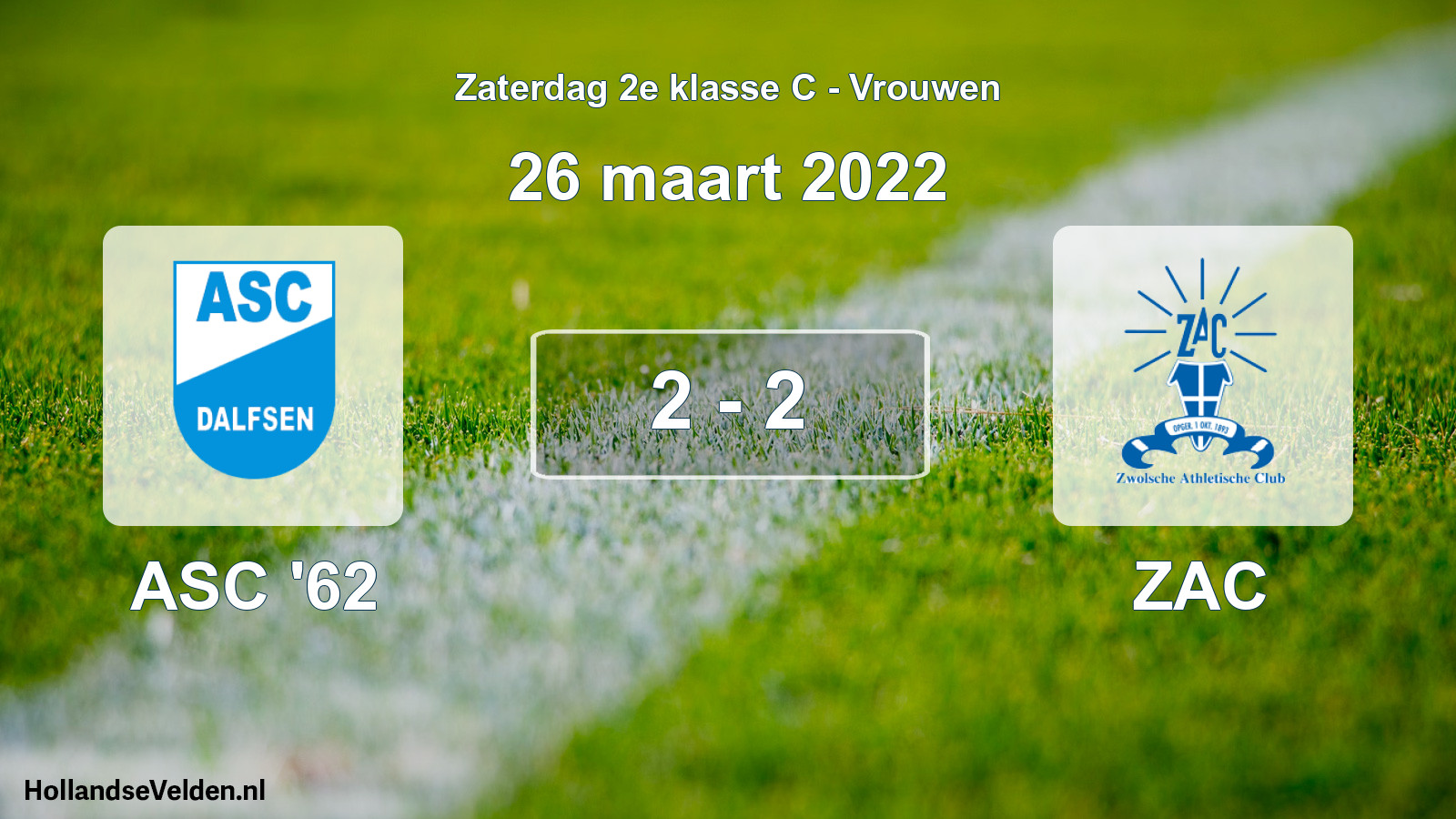 Total number of matches played: ASC '62 - ZAC 2 - 2 (26 March 2022)