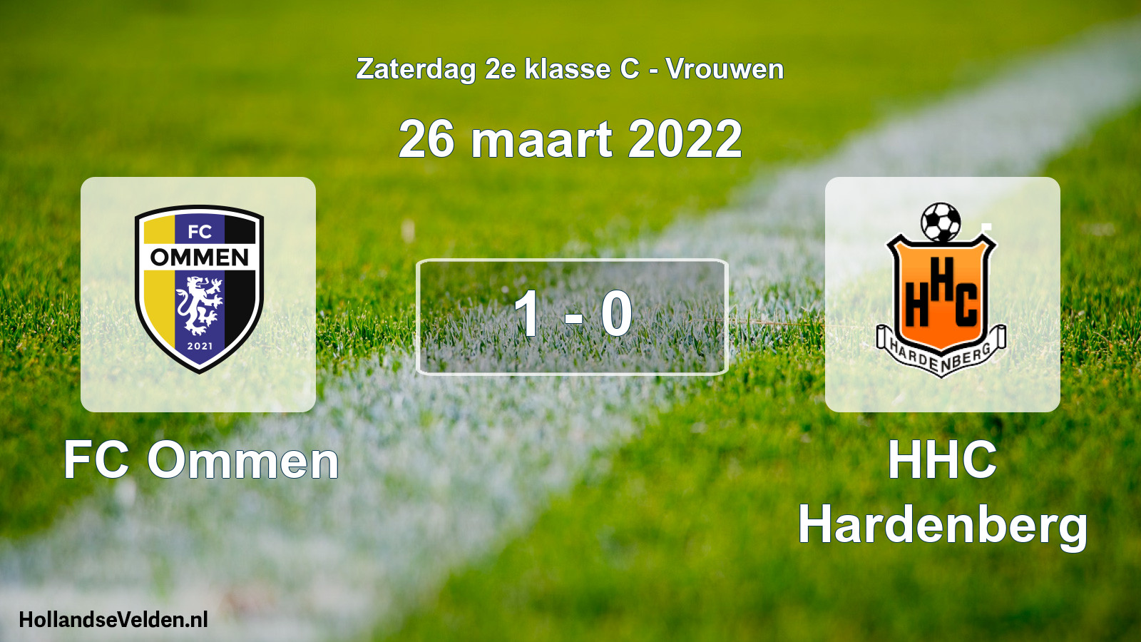 Total number of matches played: FC Ommen - HHC Hardenberg 1 - 0 (26 March 2022)