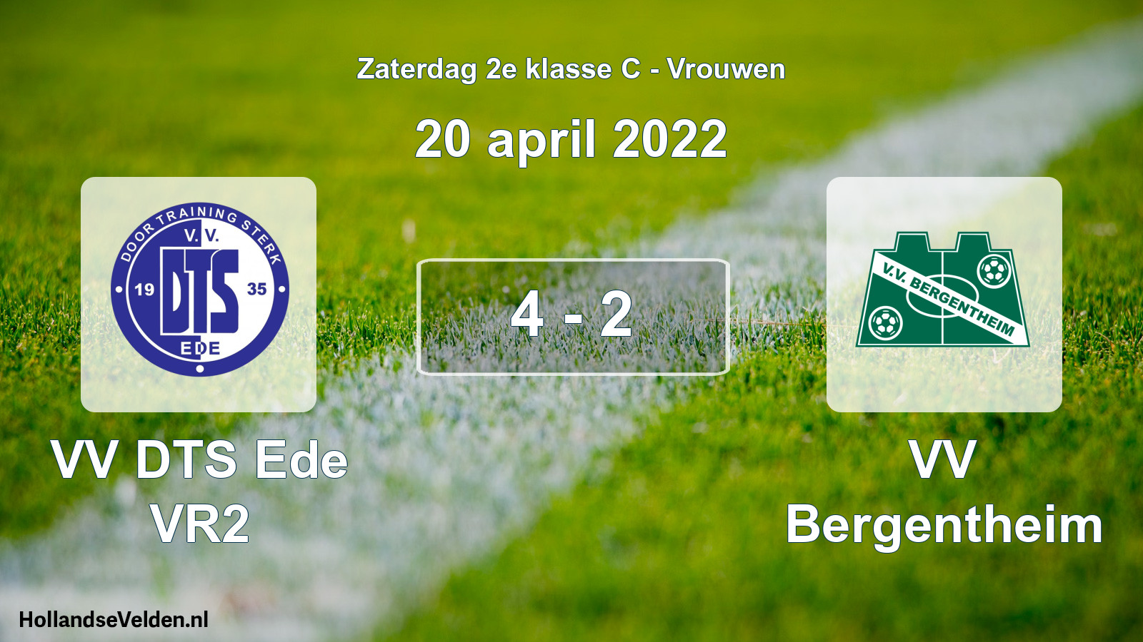 Total number of matches played: VV DTS Ede VR2 - VV Bergentheim 4 - 2 (20 April 2022)