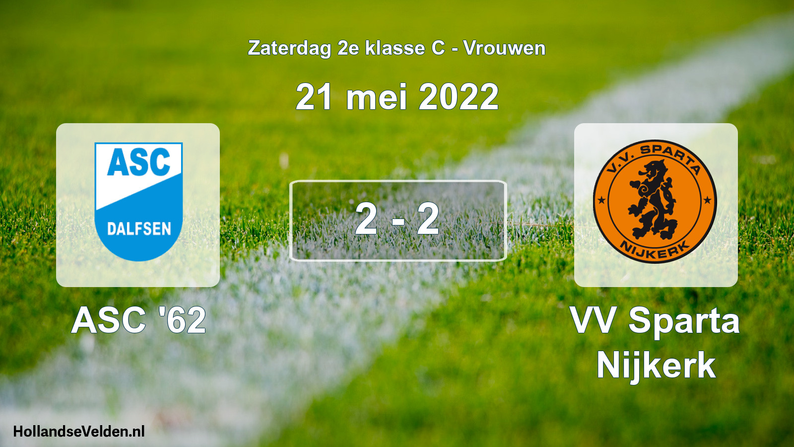 Total number of matches played: ASC '62 - VV Sparta Nijkerk 2 - 2 (21 May 2022)