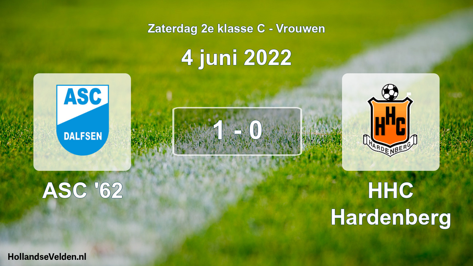 Total number of matches played: ASC '62 - HHC Hardenberg 1 - 0 (4 June 2022)