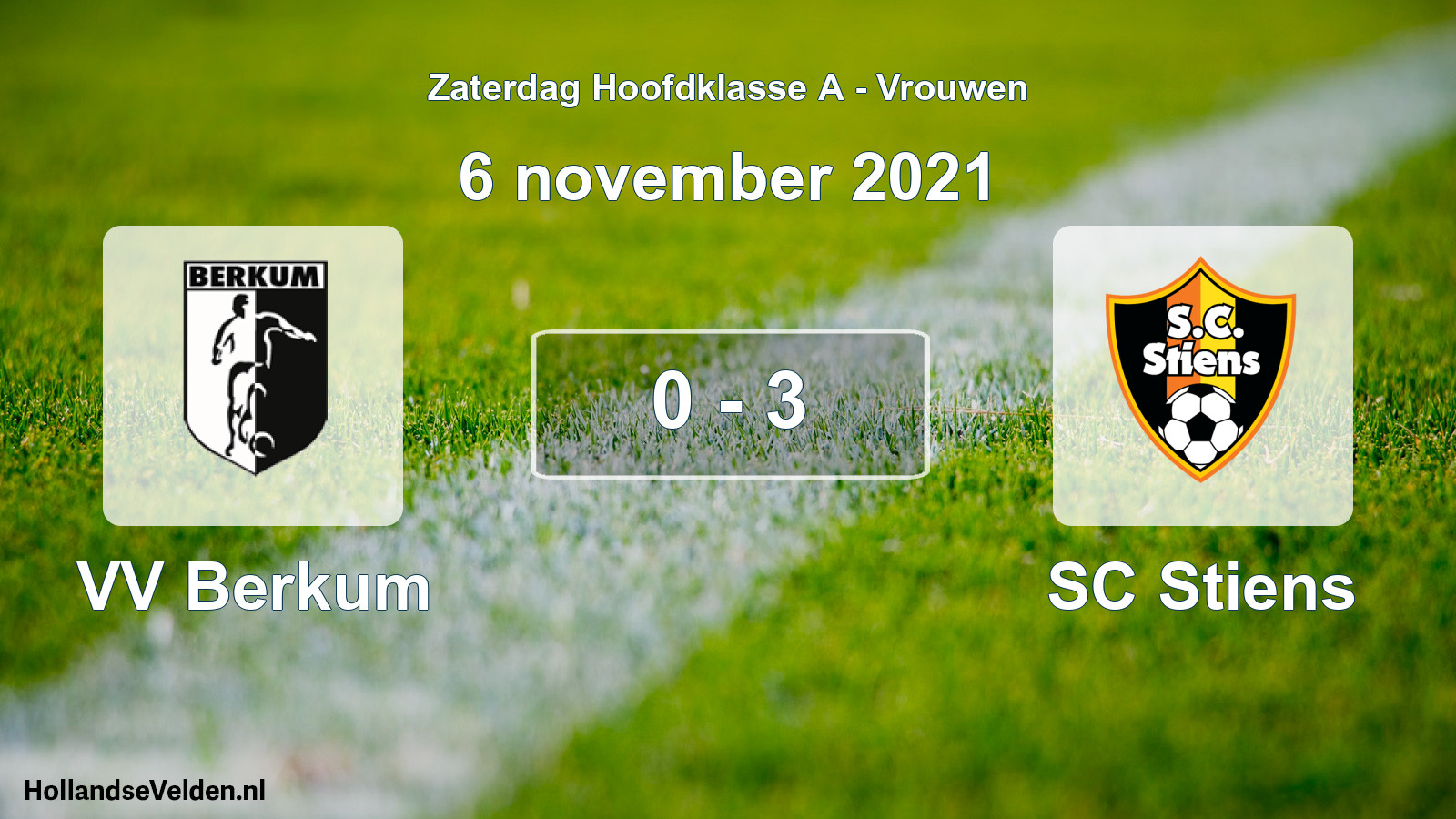 Total number of matches played: VV Berkum - SC Stiens 0 - 3 (6 November 2021)