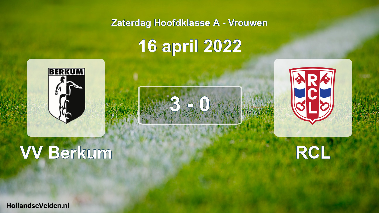 Total number of matches played: VV Berkum - RCL 3 - 0 (16 April 2022)
