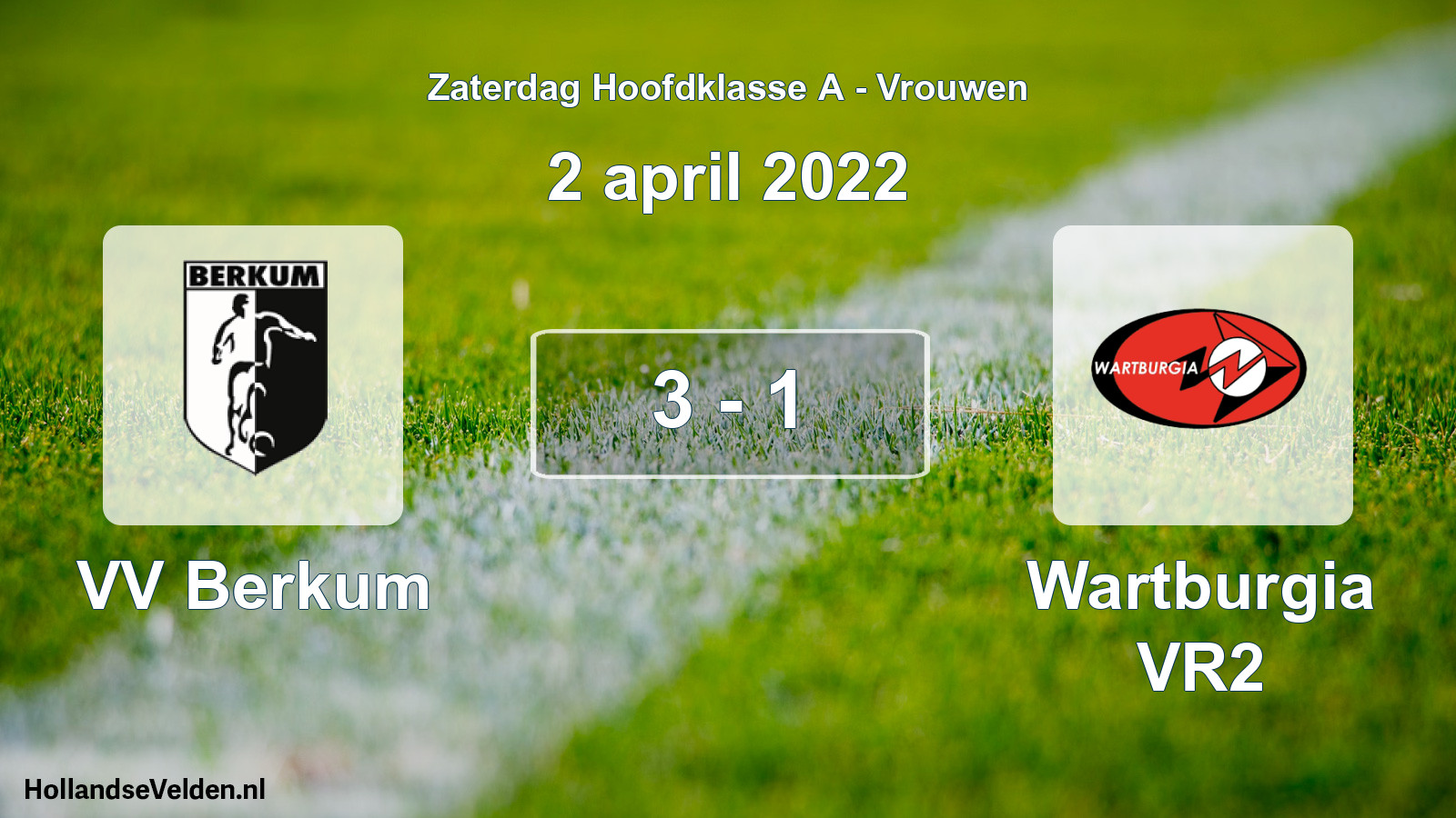 Total number of matches played: VV Berkum - Wartburgia VR2 3 - 1 (2 April 2022)