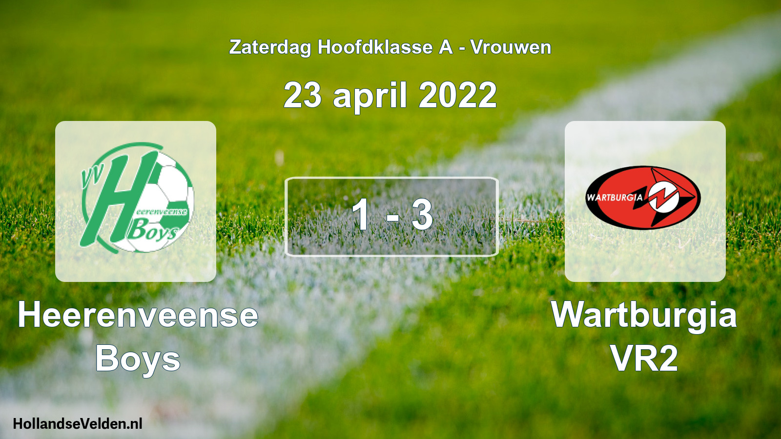 Total number of matches played: Heerenveense Boys - Wartburgia VR2 1 - 3 (23 April 2022)