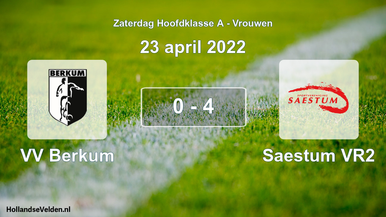 Total number of matches played: VV Berkum - Saestum VR2 0 - 4 (23 April 2022)