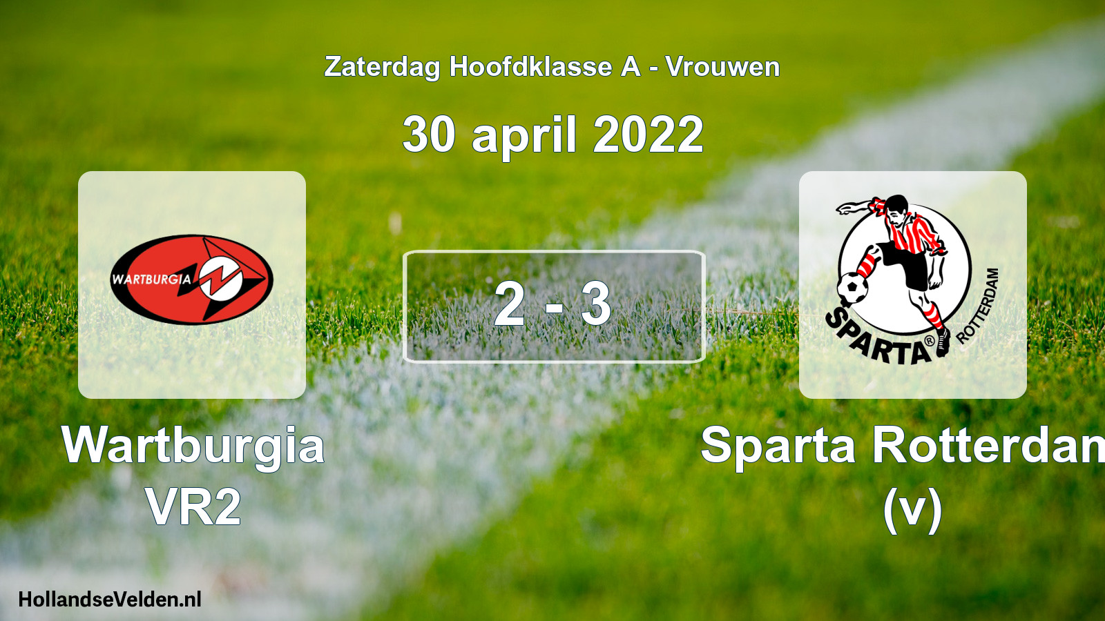 Total number of matches played: Wartburgia VR2 - Sparta Rotterdam (v) 2 - 3 (30 April 2022)