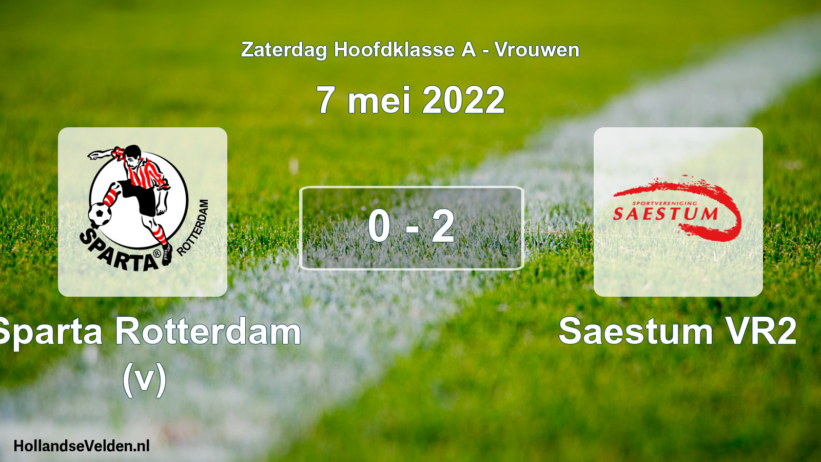 Total number of matches played: Sparta Rotterdam (v) - Saestum VR2 0 - 2 (7 May 2022)
