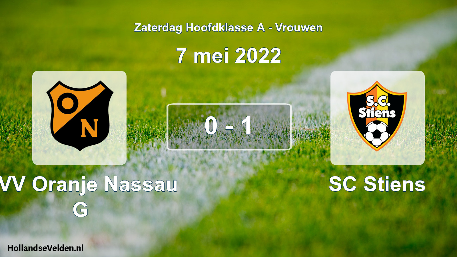 Total number of matches played: CVV Oranje Nassau G - SC Stiens 0 - 1 (7 May 2022)