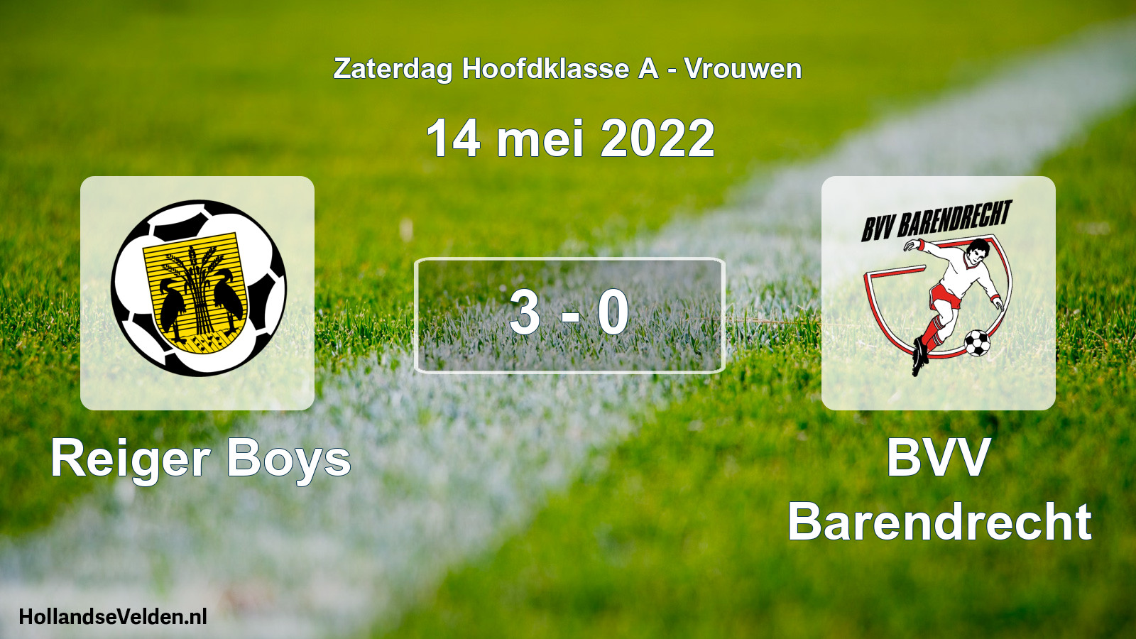 Total number of matches played: Reiger Boys - BVV Barendrecht 3 - 0 (14 May 2022)