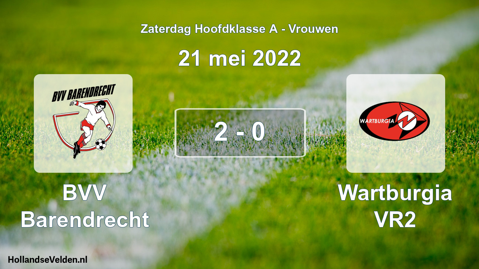 Total number of matches played: BVV Barendrecht - Wartburgia VR2 2 - 0 (21 May 2022)
