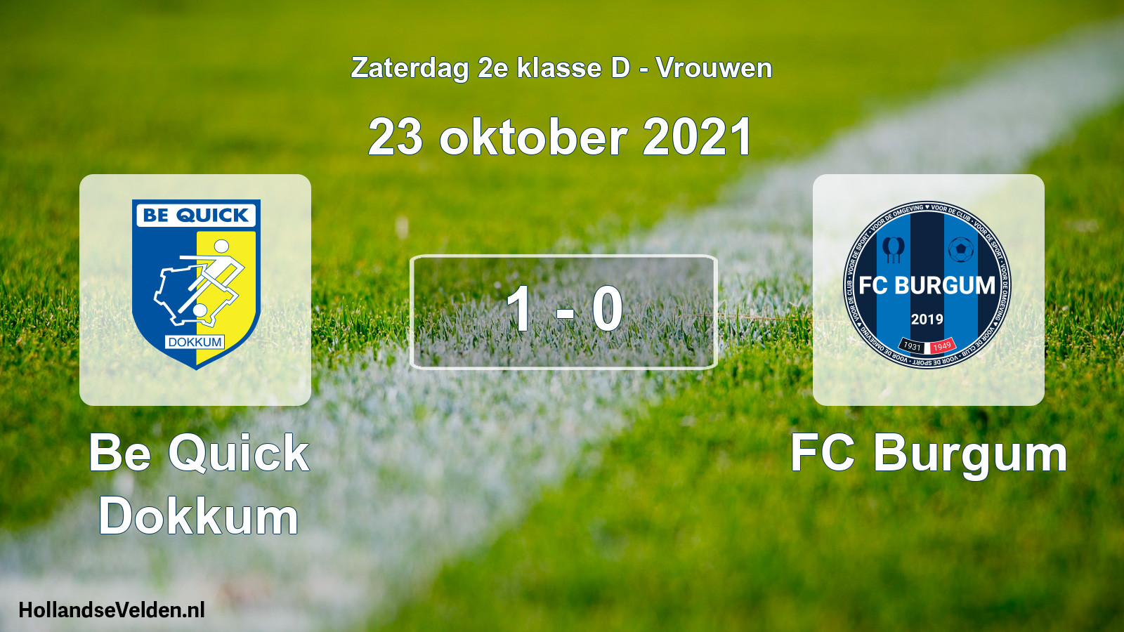 Total number of matches played: Be Quick Dokkum - FC Burgum 1 - 0 (23 October 2021)