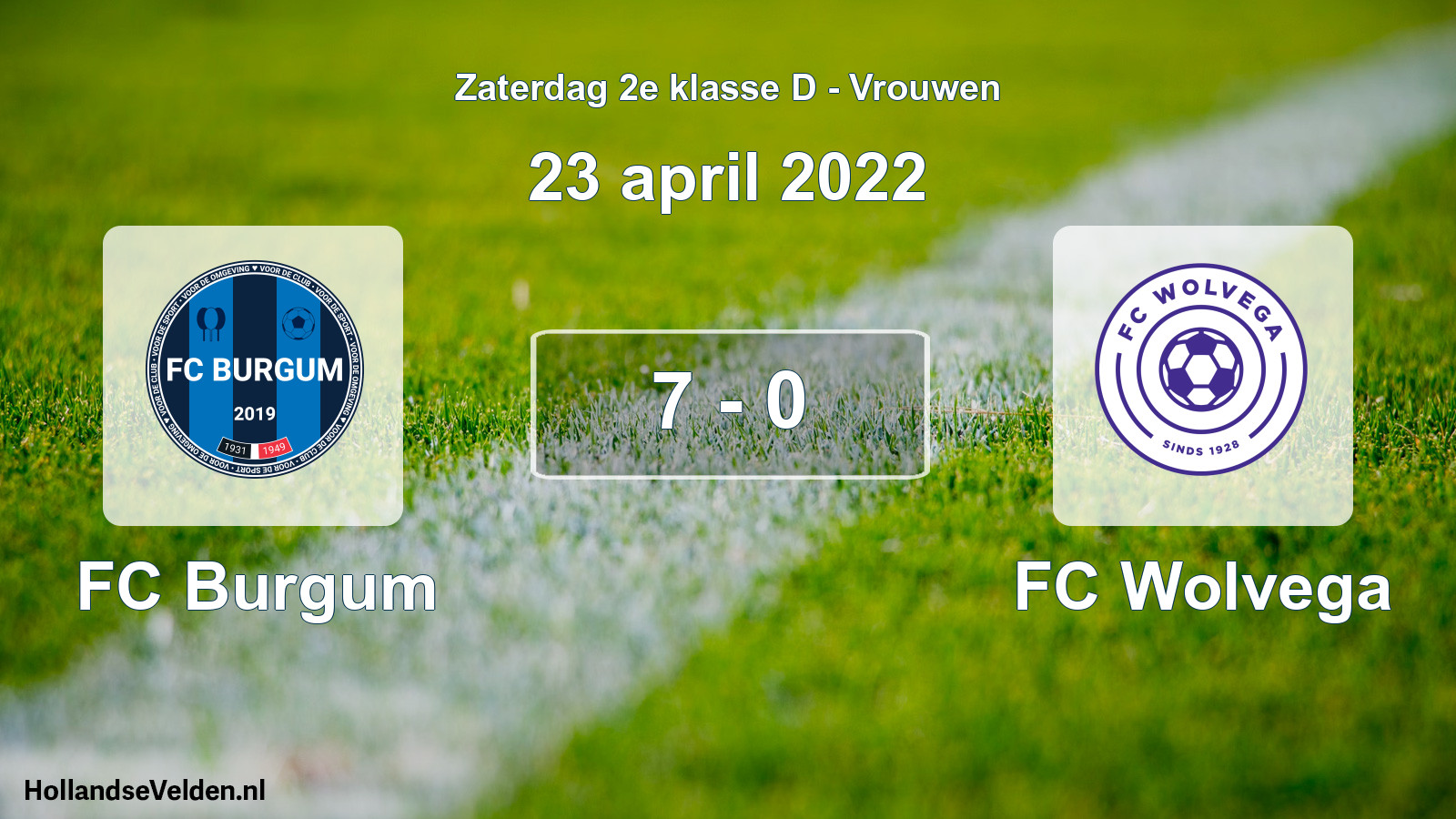 Total number of matches played: FC Burgum - FC Wolvega 7 - 0 (23 April 2022)