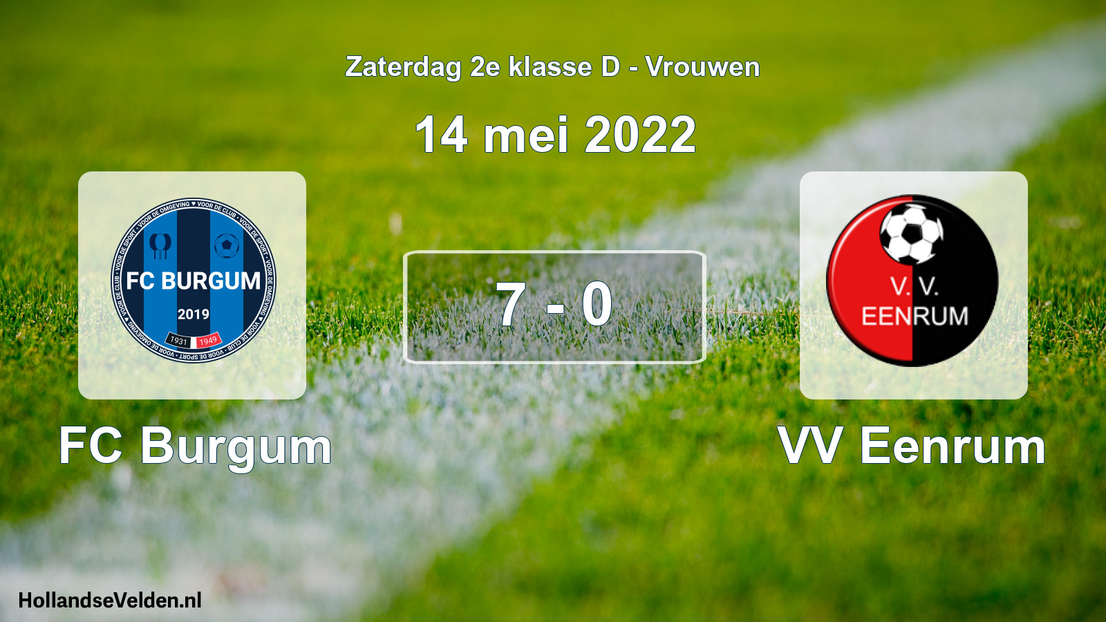 Total number of matches played: FC Burgum - VV Eenrum 7 - 0 (14 May 2022)